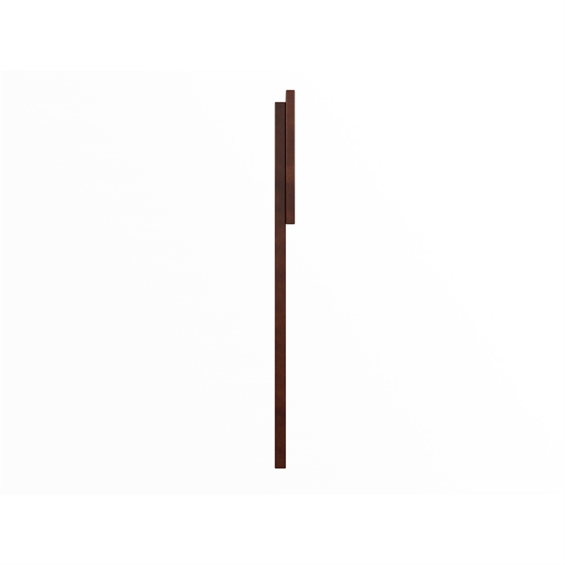 Pemberly Row Full Panel Solid Wood Headboard with USB Charger in Walnut