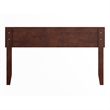 Pemberly Row Full Panel Solid Wood Headboard with USB Charger in Walnut