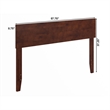 Pemberly Row Full Panel Solid Wood Headboard with USB Charger in Walnut