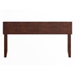 Pemberly Row Queen Wood Panel Headboard with USB Charger in Walnut