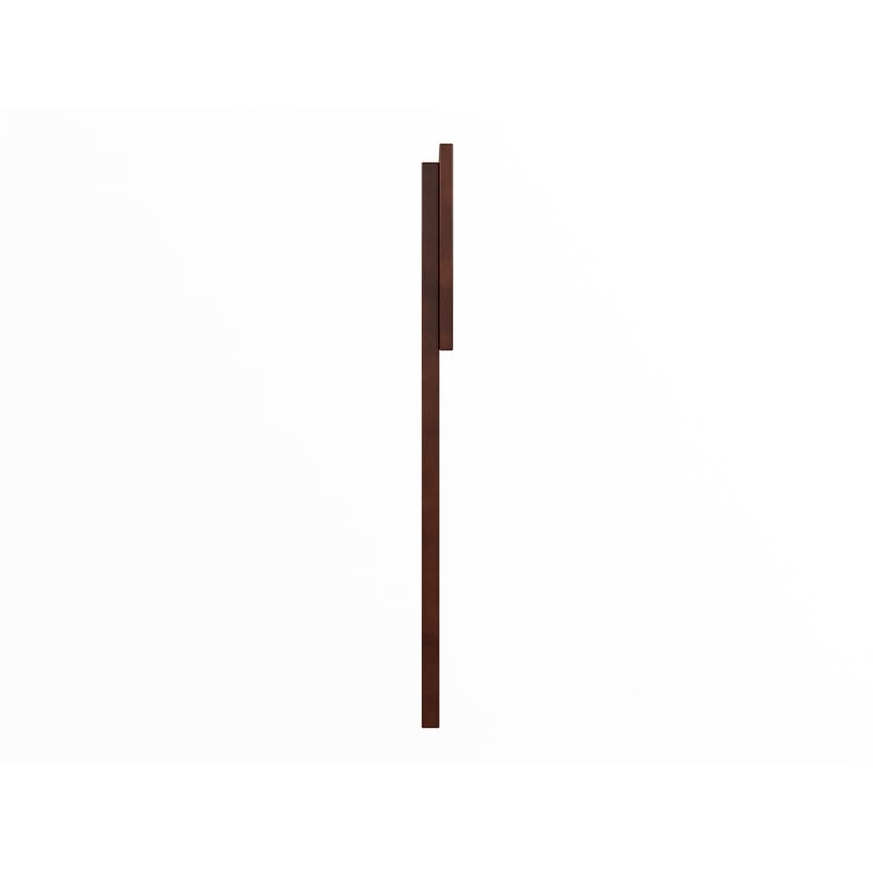 Pemberly Row Queen Wood Panel Headboard with USB Charger in Walnut