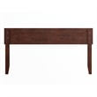 Pemberly Row Queen Wood Panel Headboard with USB Charger in Walnut