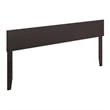 Pemberly Row King Solid Wood Panel Headboard with Device Charger in Espresso