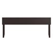 Pemberly Row King Solid Wood Panel Headboard with Device Charger in Espresso