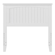 Pemberly Row Twin Wood Panel Headboard with USB Charging Station in White