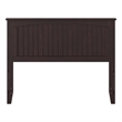 Pemberly Row Full Wood Panel Headboard with USB Charging Station in Espresso