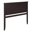 Pemberly Row Queen Solid Wood Panel Headboard with Device Charger in Espresso