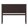 Pemberly Row Queen Solid Wood Panel Headboard with Device Charger in Espresso