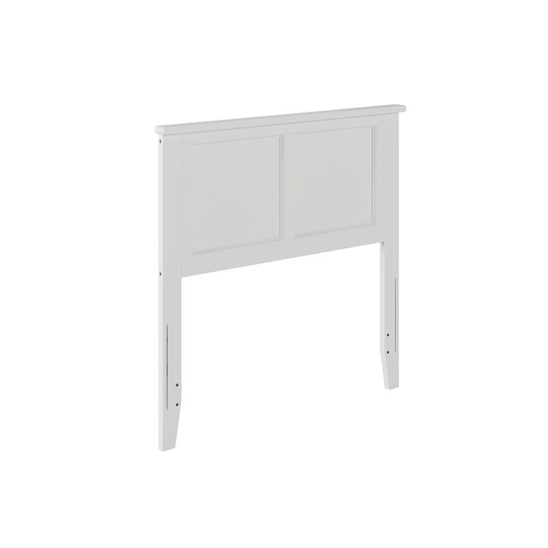 Pemberly Row Madison Twin Solid Wood Panel Headboard in White