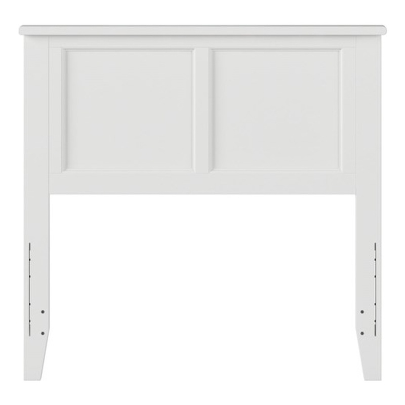 Pemberly Row Madison Twin Solid Wood Panel Headboard in White