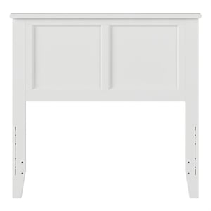 Pemberly Row Madison Twin Solid Wood Panel Headboard in White