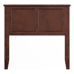 Pemberly Row Madison Twin Solid Wood Panel Headboard in Walnut
