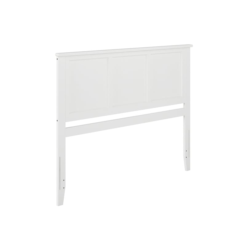 Pemberly Row Madison Queen Solid Wood Panel Headboard in White