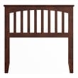 Pemberly Row Mission Twin Wood Headboard in Walnut