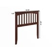 Pemberly Row Mission Twin Wood Headboard in Walnut