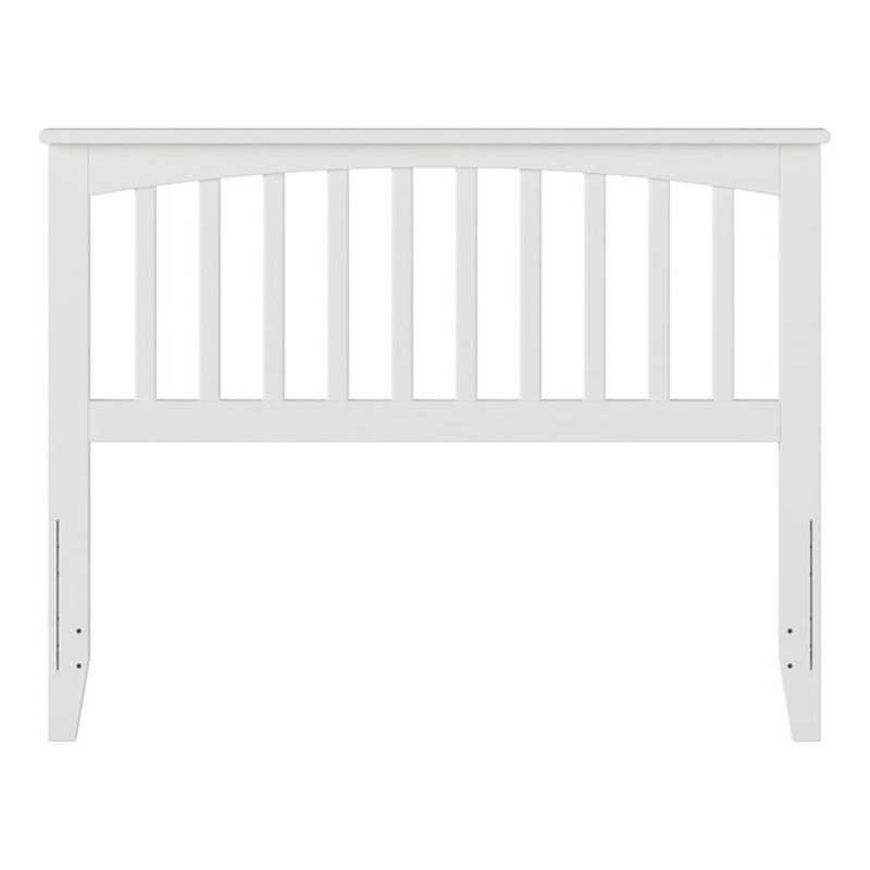Pemberly Row Mission Full Wood Headboard in White
