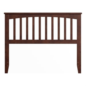 Pemberly Row Mission Full Wood Headboard in Walnut