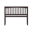 Pemberly Row Mission Queen Wood Headboard in Espresso