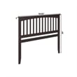 Pemberly Row Mission Queen Wood Headboard in Espresso