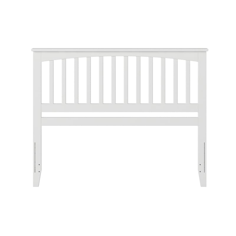 Pemberly Row Mission Queen Wood Headboard in White