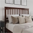 Pemberly Row Mission Queen Wood Headboard in Walnut