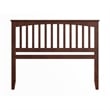 Pemberly Row Mission Queen Wood Headboard in Walnut