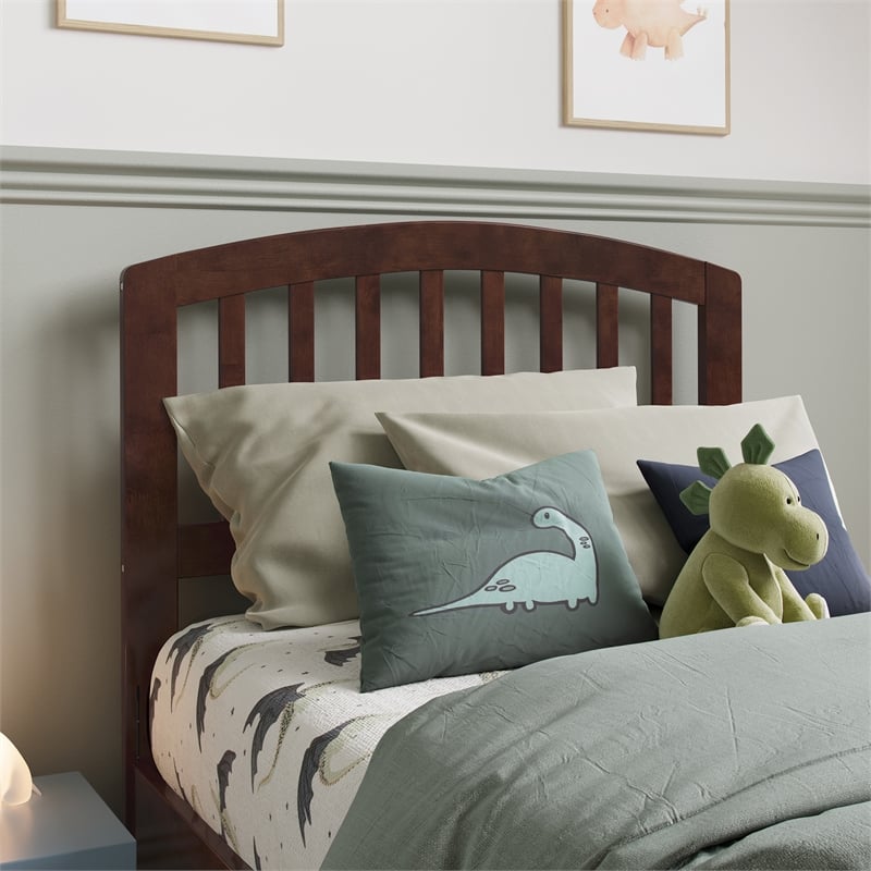 Pemberly Row Richmond Twin Wood Headboard in Walnut