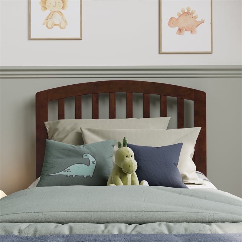 Pemberly Row Richmond Twin Wood Headboard in Walnut