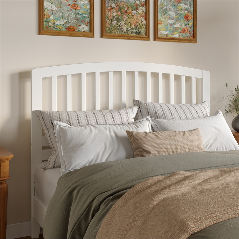 Pemberly Row Richmond Queen Wood Headboard in White