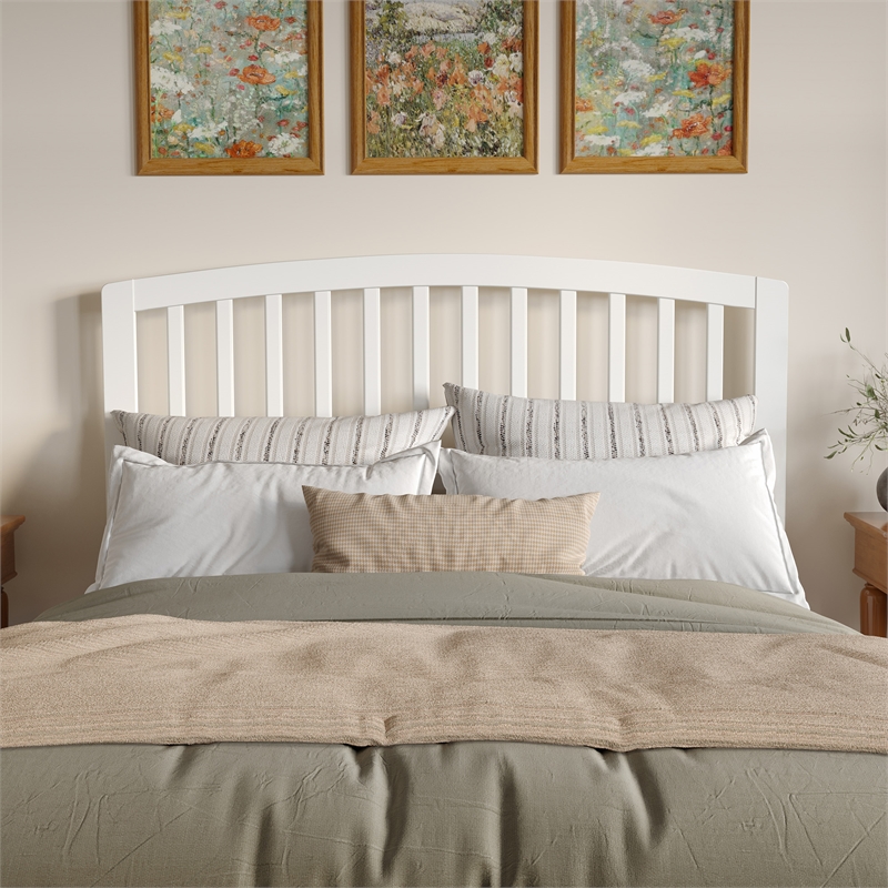 Pemberly Row Richmond Queen Wood Headboard in White