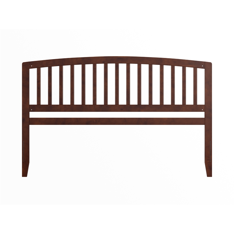 Pemberly Row Richmond King Wood Headboard in Walnut