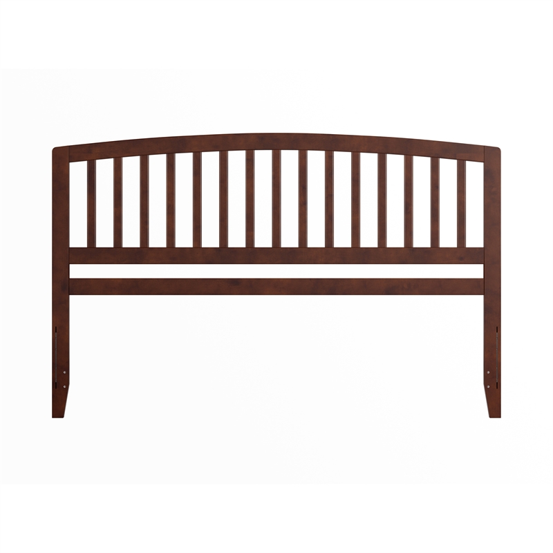 Pemberly Row Richmond King Wood Headboard in Walnut
