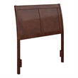 Pemberly Row Portland Twin Sleigh Wood Headboard in Walnut