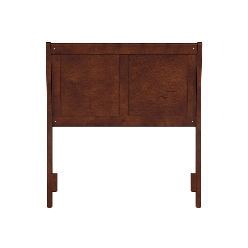 Pemberly Row Portland Twin Sleigh Wood Headboard in Walnut
