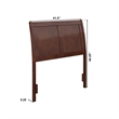 Pemberly Row Portland Twin Sleigh Wood Headboard in Walnut