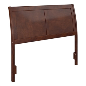 Pemberly Row Portland Full Sleigh Wood Headboard in Walnut