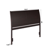 Pemberly Row Portland Queen Sleigh Wood Headboard in Espresso