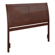 Pemberly Row Portland Queen Sleigh Wood Headboard in Walnut