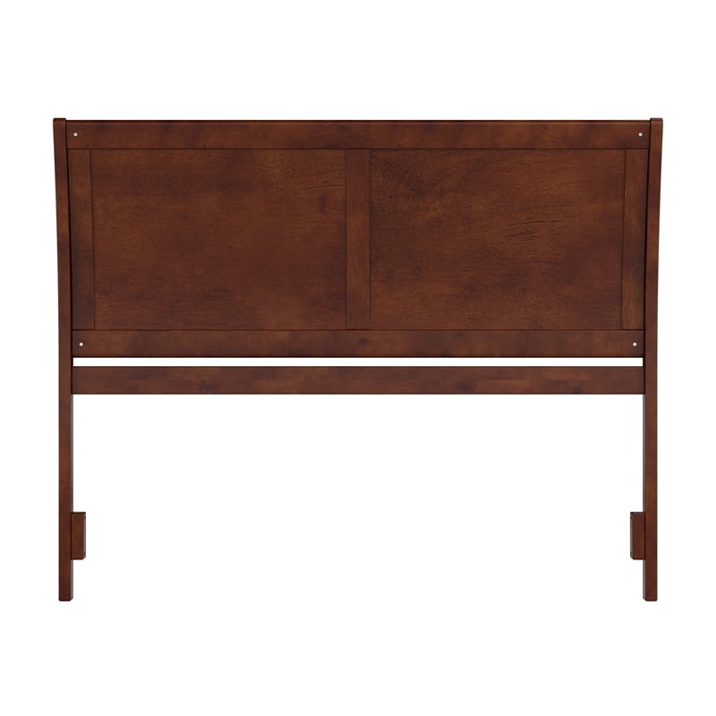 Pemberly Row Portland Queen Sleigh Wood Headboard in Walnut
