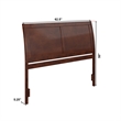 Pemberly Row Portland Queen Sleigh Wood Headboard in Walnut