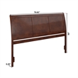 Pemberly Row Portland King Sleigh Wood Headboard in Walnut