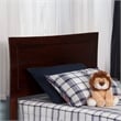 Pemberly Row Twin Wood Headboard with USB Charging Station in Walnut