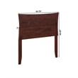 Pemberly Row Twin Wood Headboard with USB Charging Station in Walnut