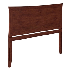 Pemberly Row Queen Wood Headboard with USB Charging Station in Walnut