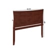 Pemberly Row Queen Wood Headboard with USB Charging Station in Walnut