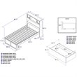 Pemberly Row Twin XL Solid Wood Bed with Storage Drawers in Espresso