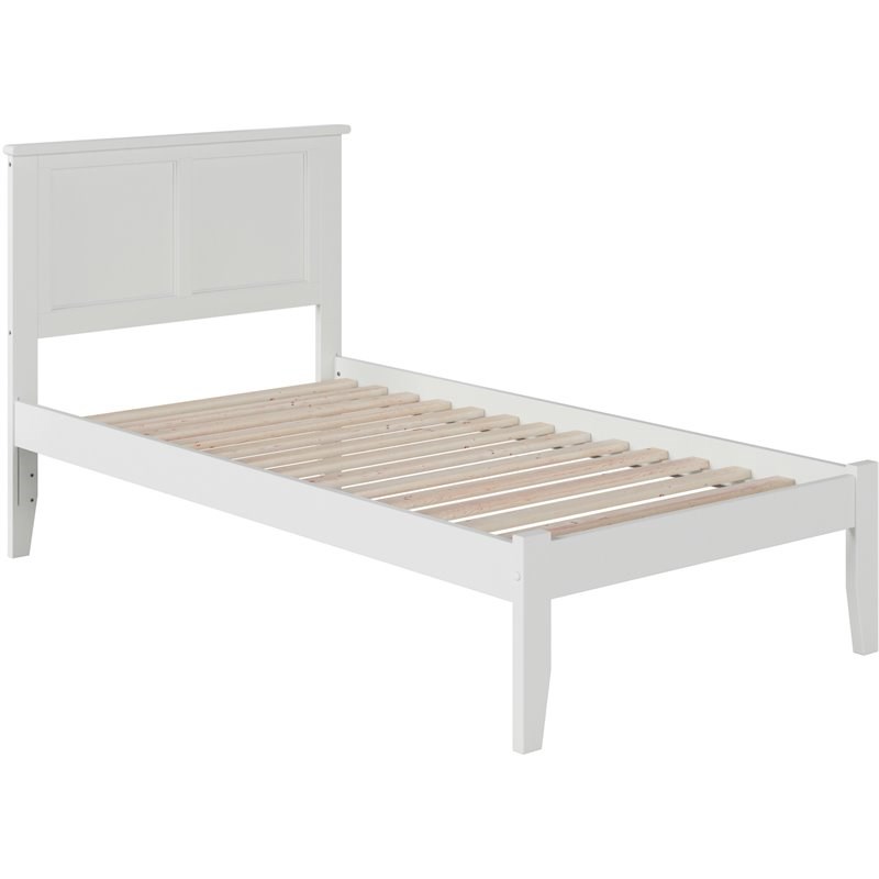 Pemberly Row Madison Twin XL Solid Wood Platform Bed in White