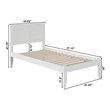 Pemberly Row Madison Twin XL Solid Wood Platform Bed in White