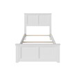 Pemberly Row Madison Twin XL Wood Foundation Bed w/ Matching Footboard in White