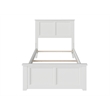 Pemberly Row Madison Twin Wood Foundation Bed with Matching Footboard in White